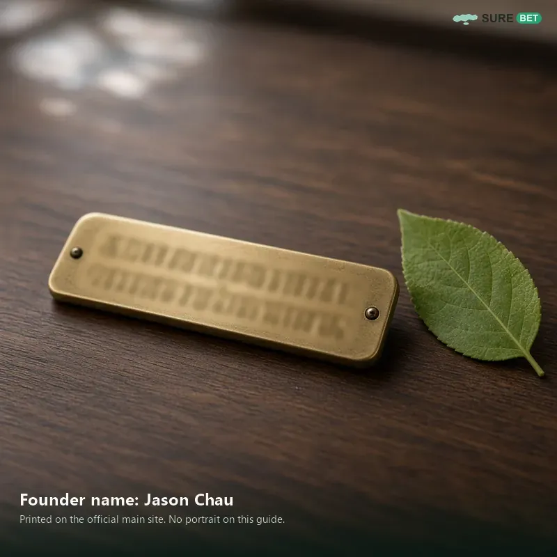 A nameplate reading Founder name Jason Chau, attributed to the official main site, with no portrait.